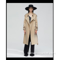 Nouvelles femmes décontractées longues trench-coat